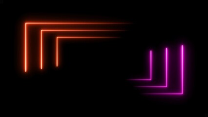 abstract beautiful glowing neon squire shape illustration background