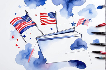USA vote concept background