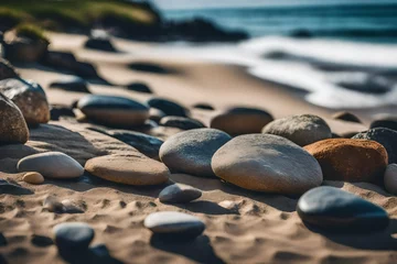 Crédence de cuisine en verre imprimé Pierres dans le sable stones on the beach