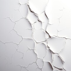 texture of old cracked white paint on the wall