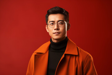 Fototapeta premium Illustration of a fashion portrait, AI Generated