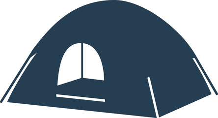 Camp Tent Icon Silhouette