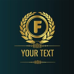 Luxury letter logo with gold gradient