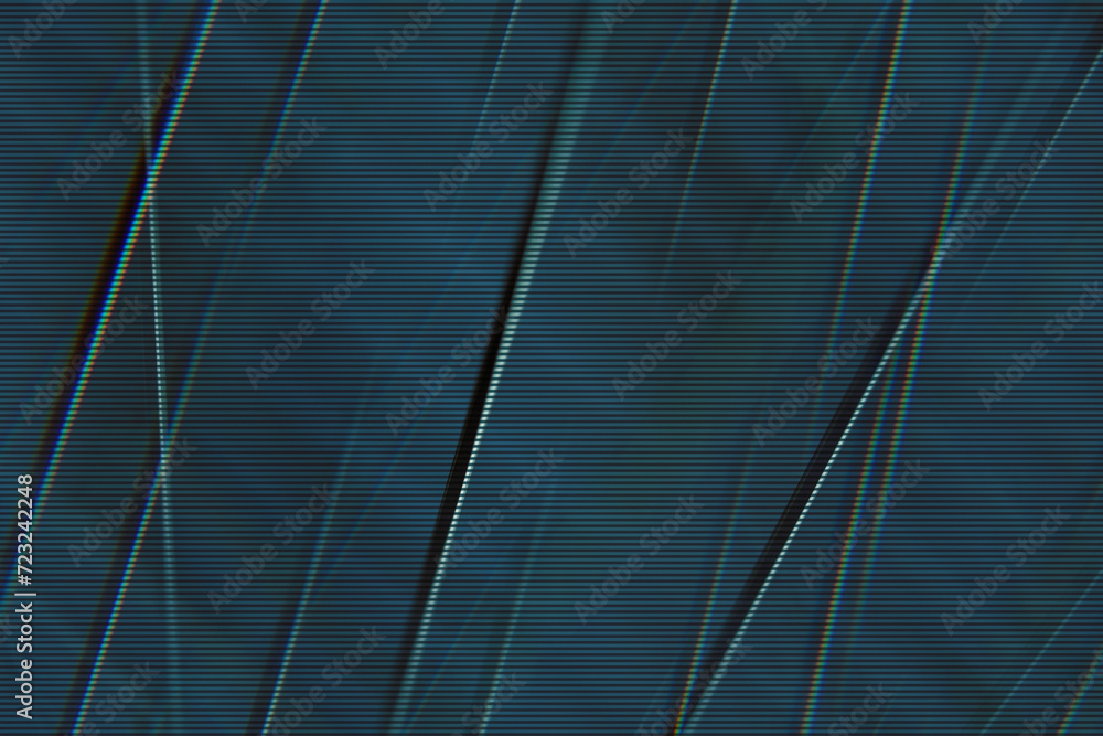 Poster minimalist lines abstract background with scan lines in turquoise