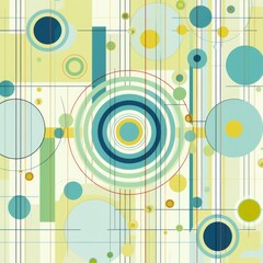 Obraz premium beautiful background with stripes, checks, circles