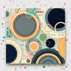 Obraz premium beautiful background with stripes, checks, circles