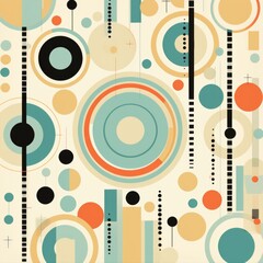 Obraz premium beautiful background with stripes, checks, circles