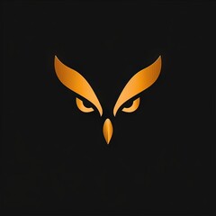 wild owl head design logo with a minimalistic and vector-style aesthetic
