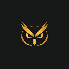 wild owl head design logo with a minimalistic and vector-style aesthetic
