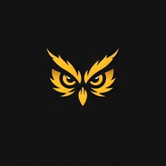wild owl head design logo with a minimalistic and vector-style aesthetic
