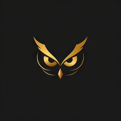 wild owl head design logo with a minimalistic and vector-style aesthetic
