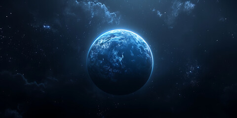 image of a blue planet in