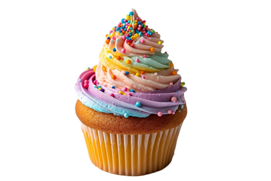 Magdalena de cumpleaños colorida - Powered by Adobe