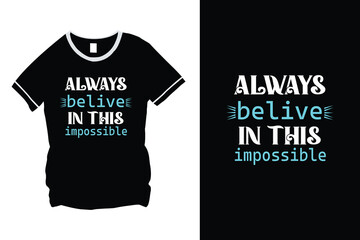 Typography T-Shirt Vector Drawing 