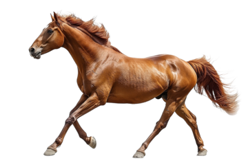 Caballo marrón aislado