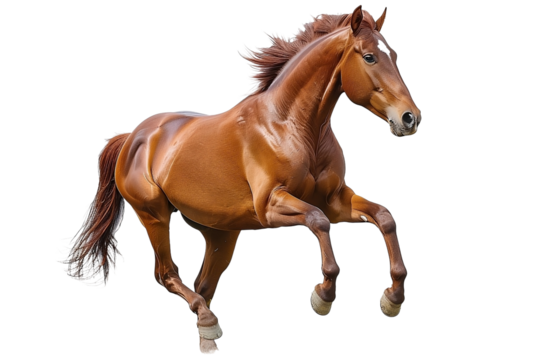 Caballo marrón aislado