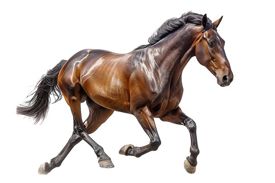 Caballo marr&oacute;n aislado