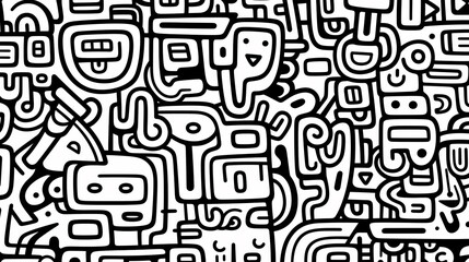 Abstract seamless doodle background, artistic background
