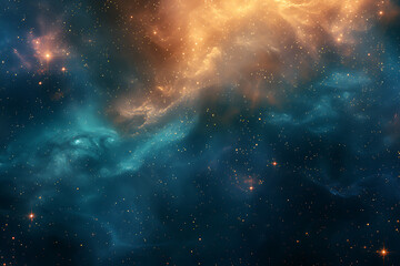 large colorful space background with stars in