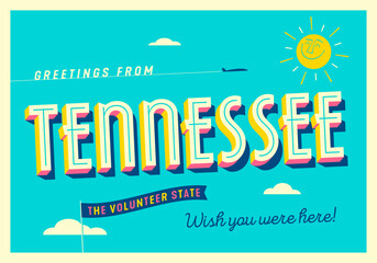 Greetings from Tennessee, USA - The Volunteer State - Touristic Postcard © CallahanLounge