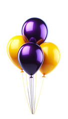 purple yellow balloons