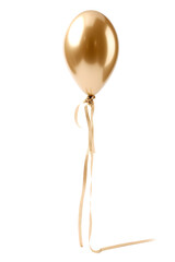 small gold balloon with long string