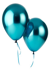 blue shiny party balloons