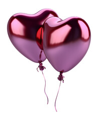 two heart balloons for valentine's day