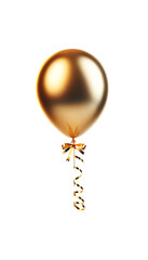 Gold balloon isolated
