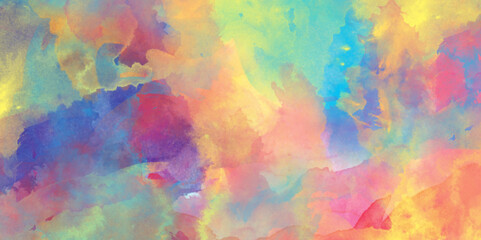 Abstract bright and shinny lovely soft color watercolor background, Colorful and bright watercolor background texture with grunge watercolor splashes, beautiful light colorful watercolor background.