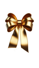 golden bow isolated