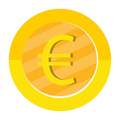 Euro coin line icon. Wealth, power, currency, bank, wallet, salary, work. Vector icon for business and advertising