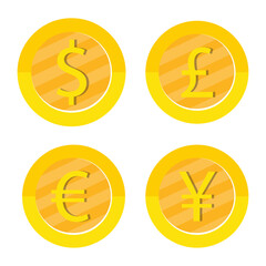 Coin set line icon. Wealth, power, currency, bank, wallet, salary, work. Vector icon for business and advertising