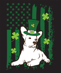 Saint Patrick's Day American Flag Dogs Lover Shirt