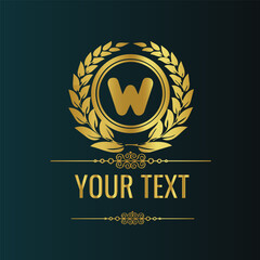 Luxury letter logo with gold gradient