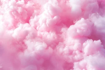 Badkamer foto achterwand Blurred abstract texture of soft pink cotton candy a sweet candyfloss background © The Big L