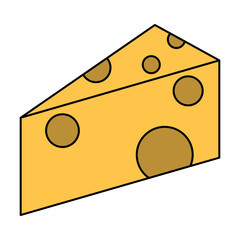 Fototapeta na wymiar Piece of cheese line icon. Mouse, hole, mousetrap, milk, Roquefort, pizza, parmesan, mozzarella, Italy, sandwich. Vector icon for business and advertising