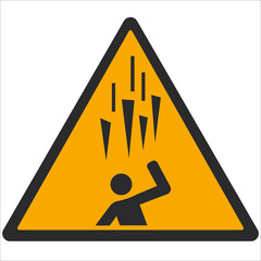 WARNING PICTOGRAM, WARNING; FALLING ICE ISO 7010 - W039
