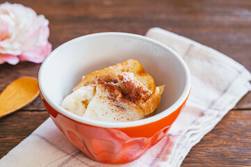 レンジで作るマグカップでフレンチトースト