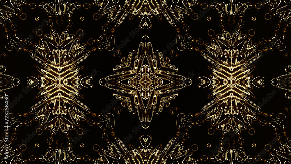 Poster abstract kaleidoscope with geometric pattern. kaleidoscopic background design. hypnotic background. 