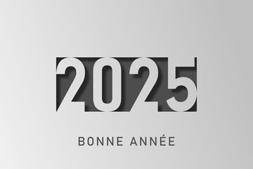 Bonne année - meilleurs vœux 2025 - vecteur pour affiche, bannière, salutation et célébration du nouvel an 2025.