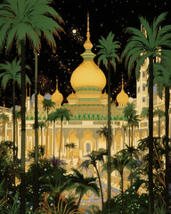 Mosque Amidst Plants