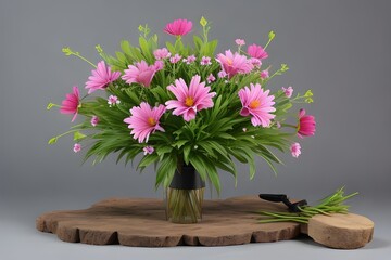 bouquet of flowers in a vase