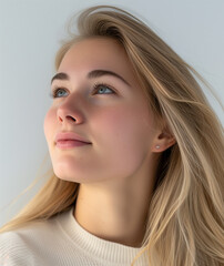 Naklejka premium Smiling woman, beautiful professional portrait