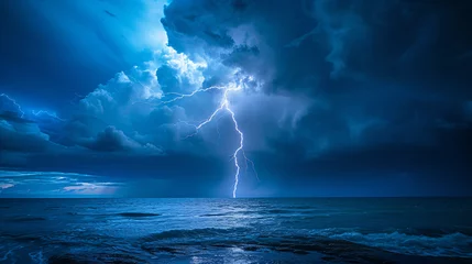 Gardinen A lightning storm over the ocean. © Carlos