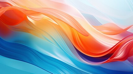 Vibrant colors and wave pattern create elegance generated by ai