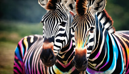 Fototapeta na wymiar Portraif of a zebra