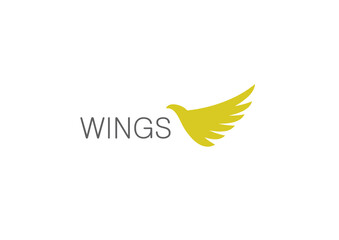Logo wings alas - obrazy, fototapety, plakaty