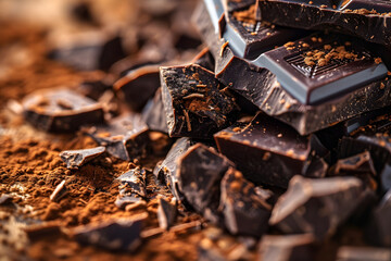 Luxurious Dark Chocolate Chunks and Cocoa Powder