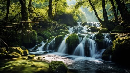 Waterfall in forest